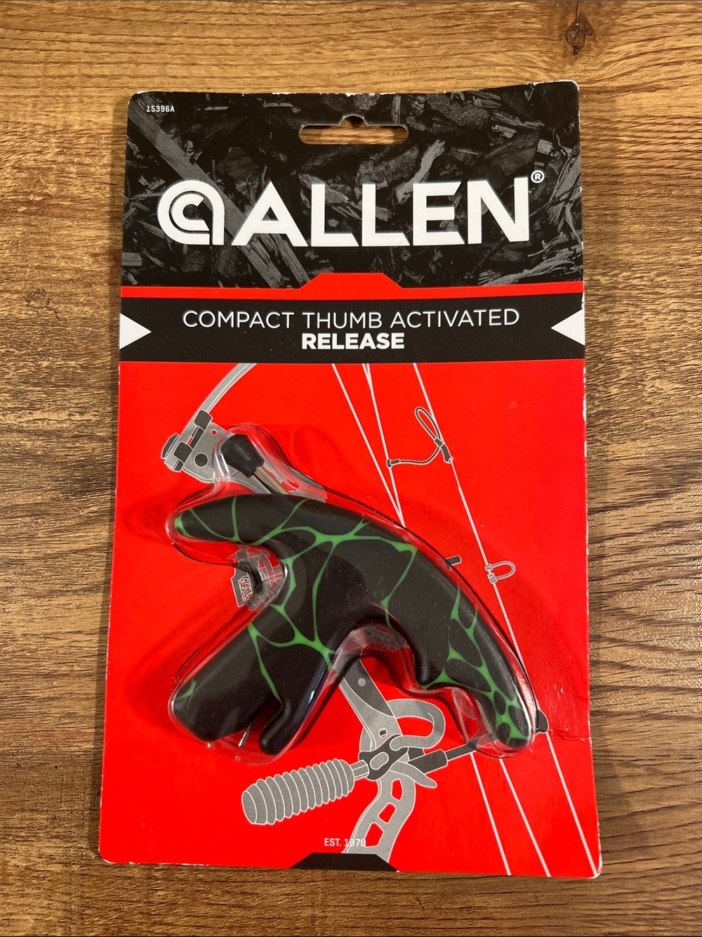 Compact Thumb-Activated Release – Black with Green Accents